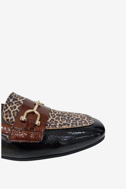 PITILLOS 10171 LEOPARD MIX LEATHER LOAFER