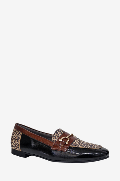 PITILLOS 10171 LEOPARD MIX LEATHER LOAFER