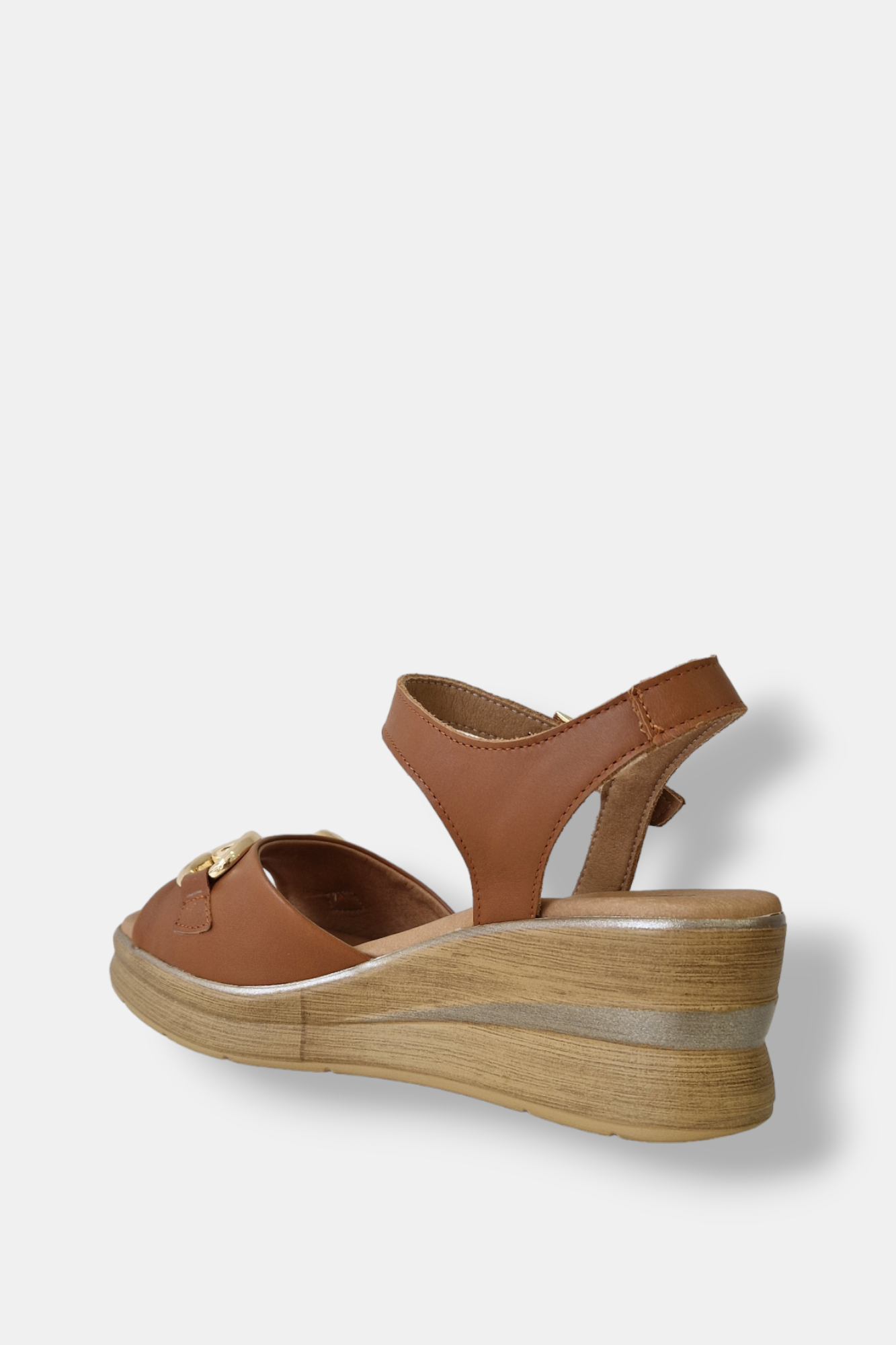 PITILLOS 5601 TAN LEATHER WEDGES