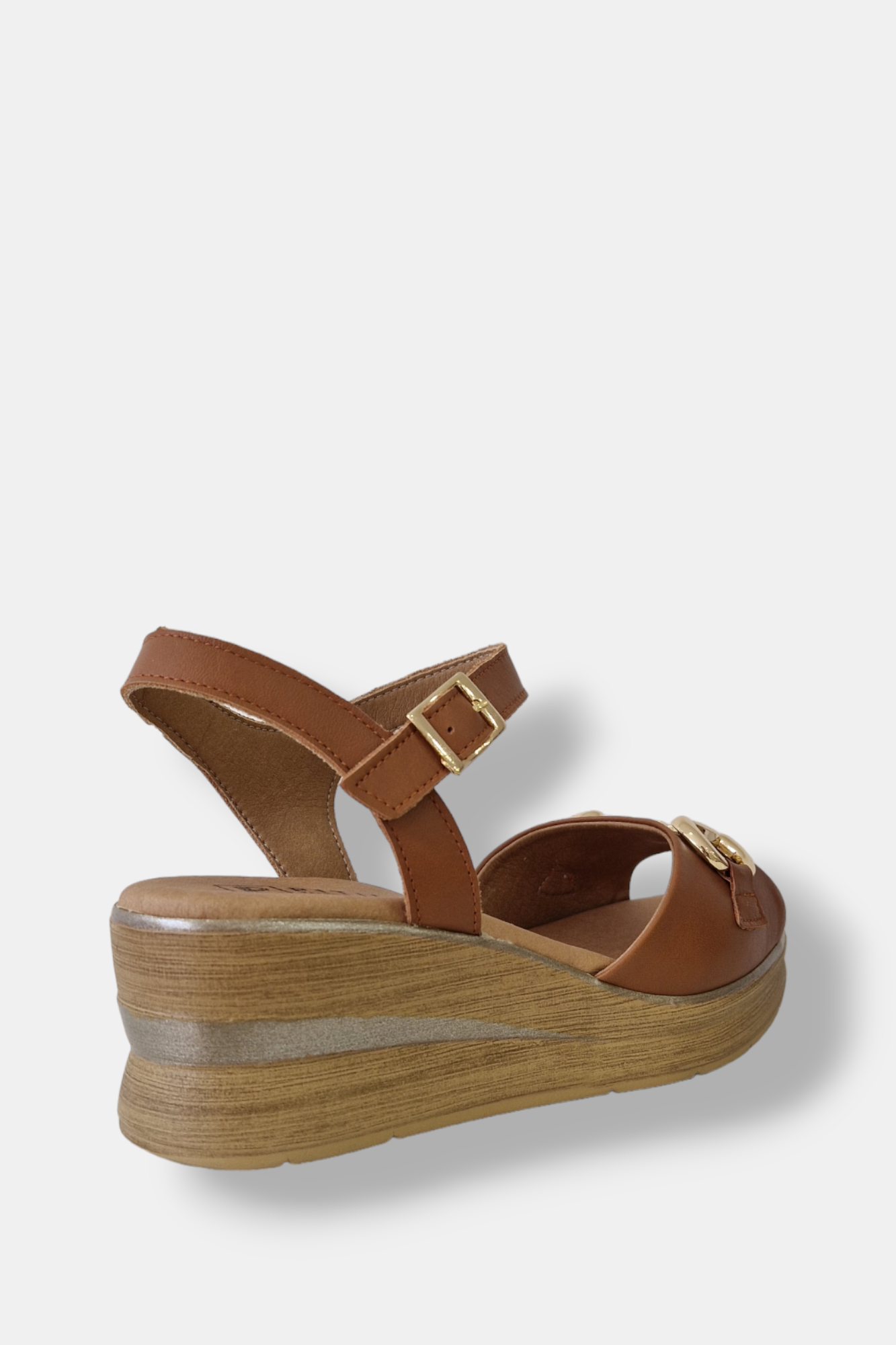 PITILLOS 5601 TAN LEATHER WEDGES