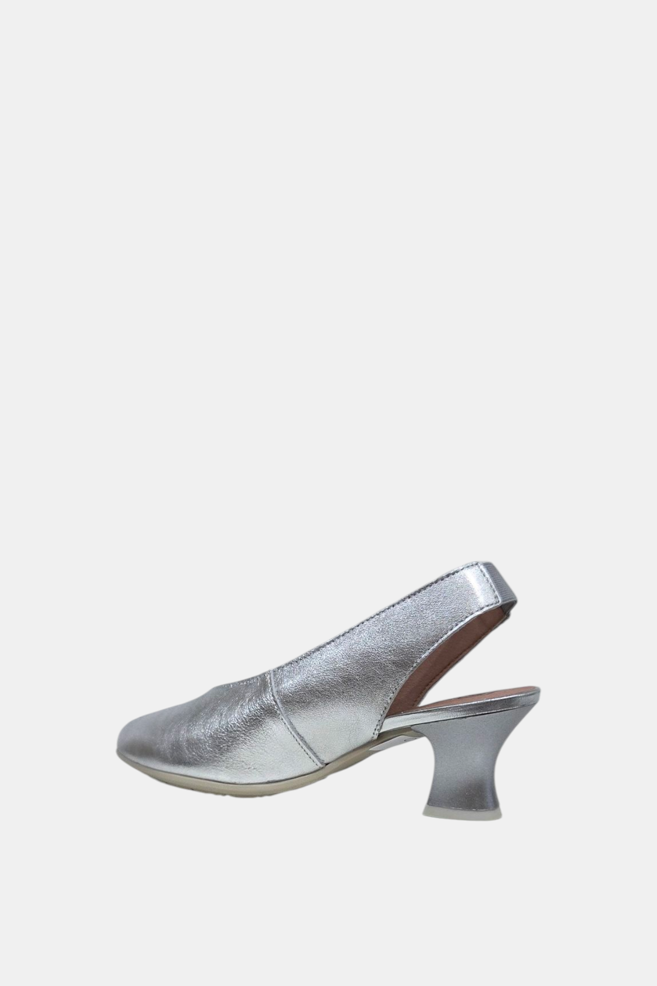 PITILLOS 10512 SILVER LEATHER HEEL