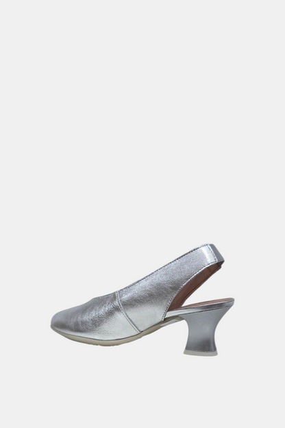 PITILLOS 10512 SILVER LEATHER HEEL