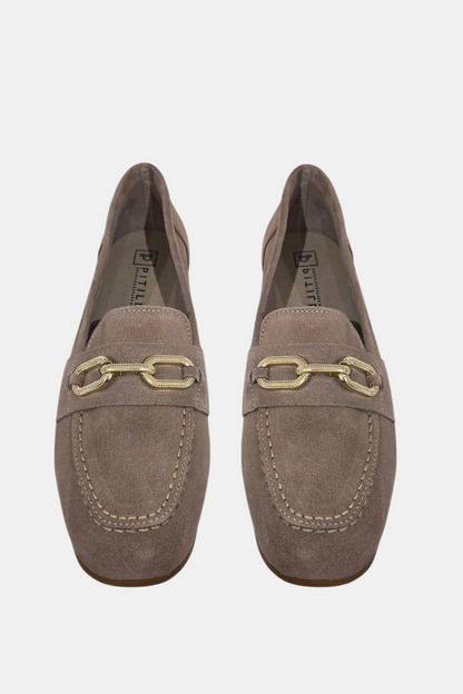 PITILLOS 10475 TAUPE SUEDE LOAFER