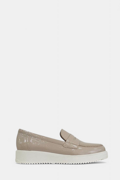 PITILLOS 10384 PATENT TAUPE LEATHER LOAFER