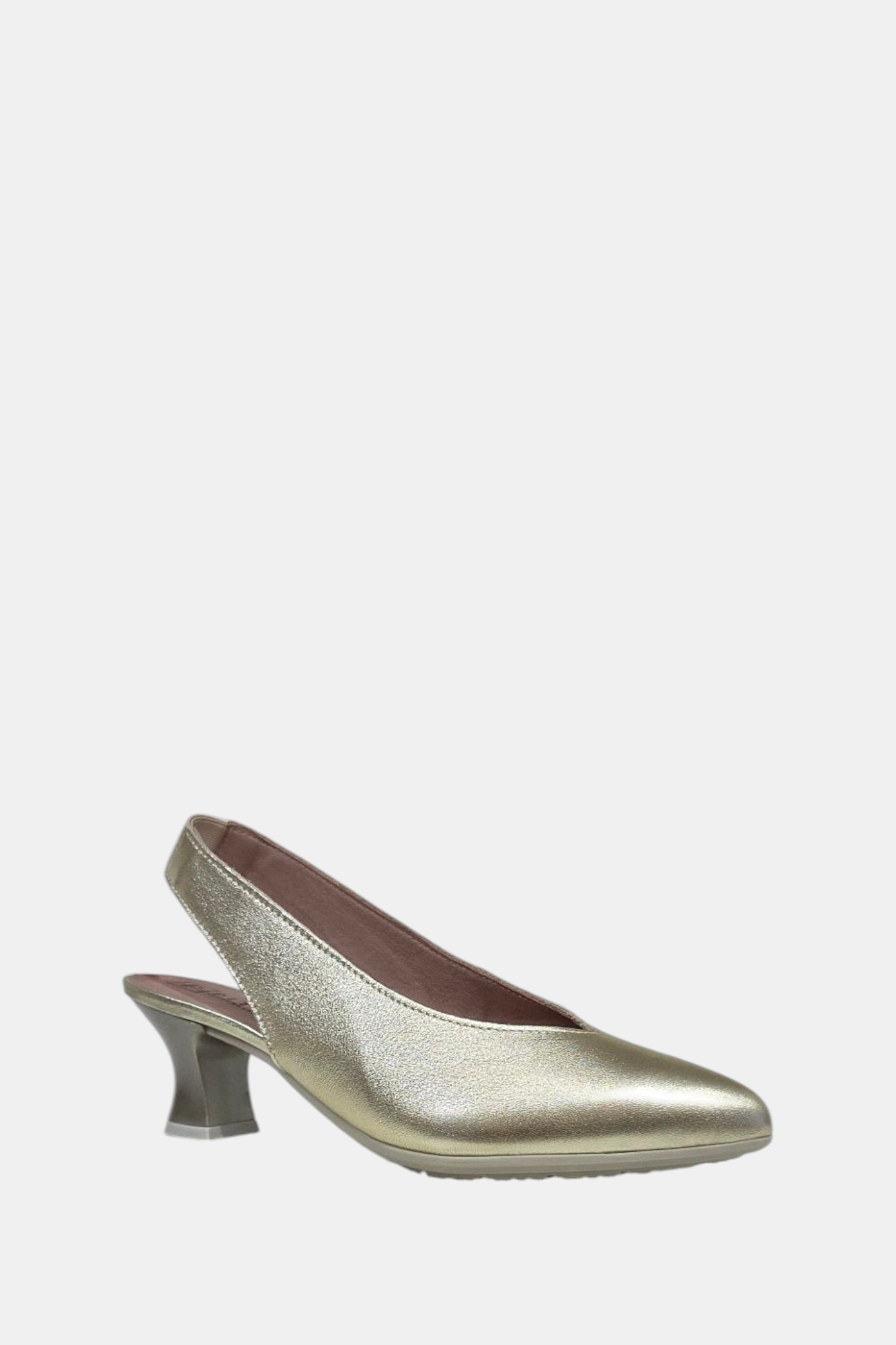 PITILLOS 10512 GOLD LEATHER HEEL