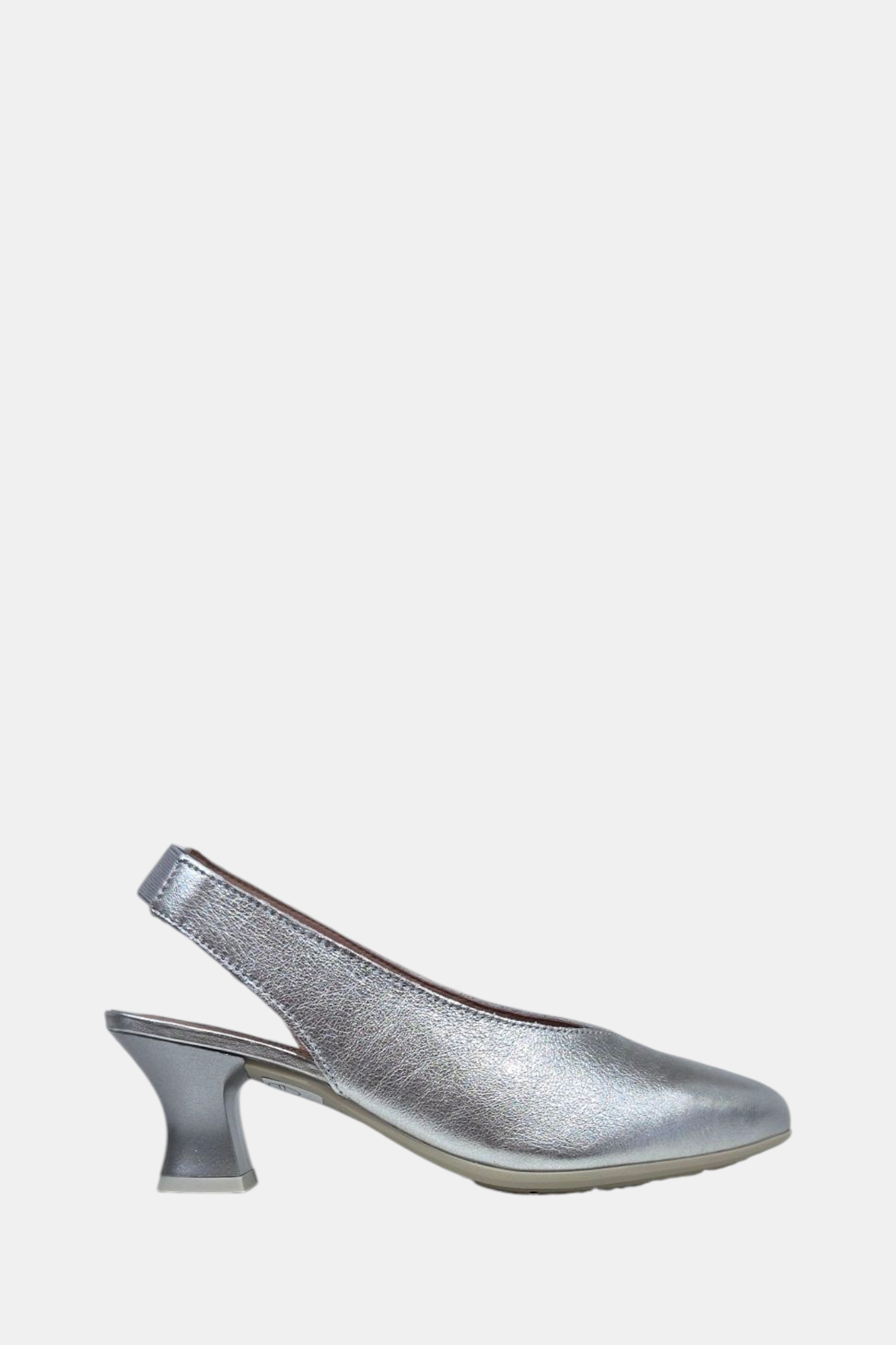 PITILLOS 10512 SILVER LEATHER HEEL