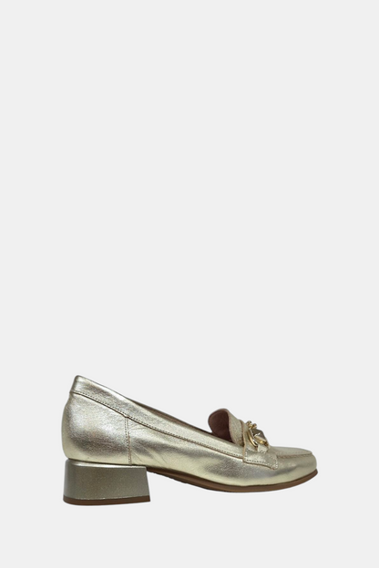 PITILLOS 10482 GOLD LEATHER LOAFER