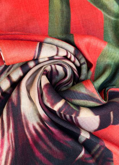 POWDER TULIP WOOL SCARF