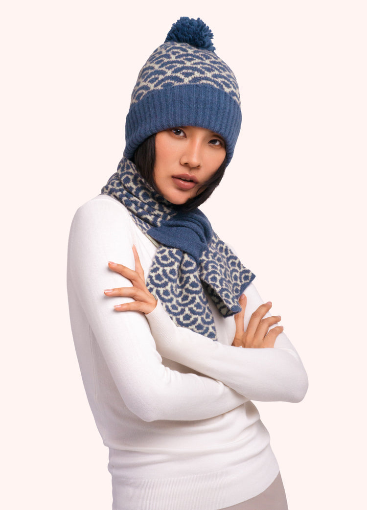 POWDER AGATHA DENIM MIX POM POM HAT