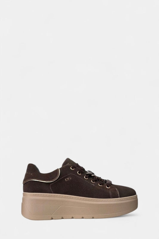 DONNA SERENA BROWN SUEDE TRAINER