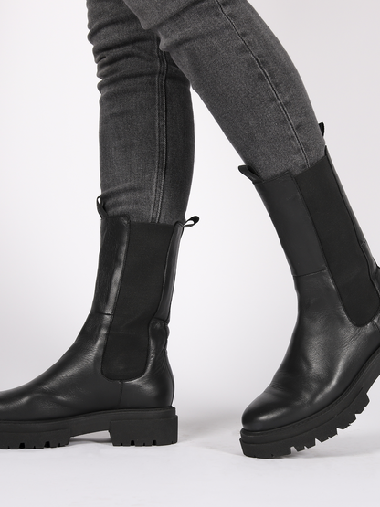 BLACKSTONE SMILLA HIGH BLACK LEATHER CHELSEA BOOT