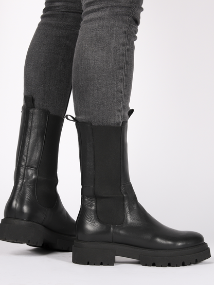 BLACKSTONE SMILLA HIGH BLACK LEATHER CHELSEA BOOT