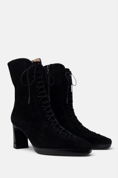 Hispanitas 265227 black suede lace up boot