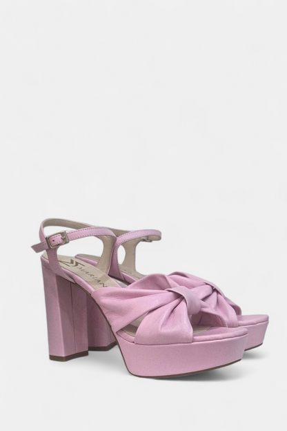 MARIAN 55201 BABY PINK LEATHER  PLATFORM HEELED SANDAL