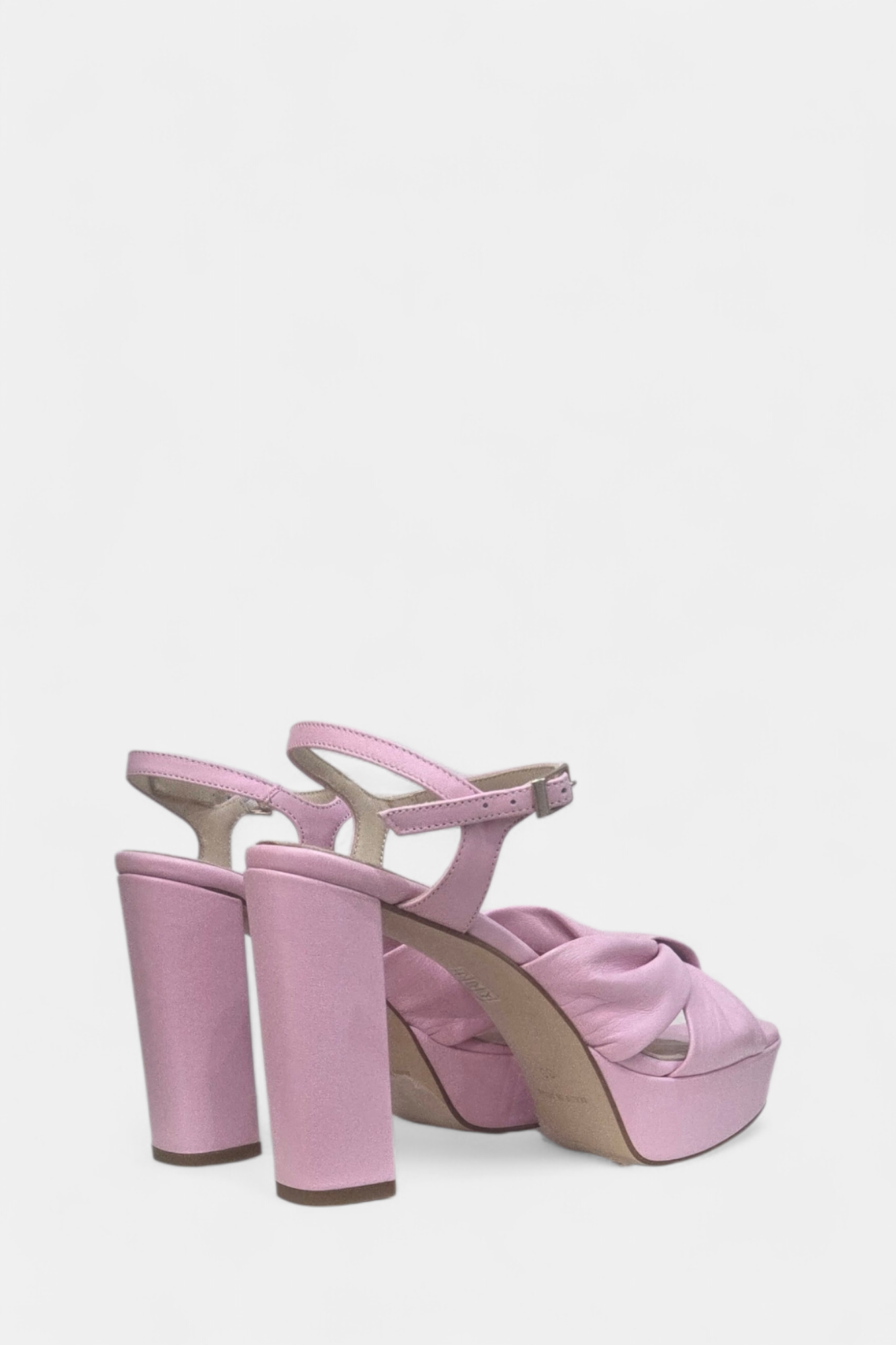 MARIAN 55201 BABY PINK LEATHER  PLATFORM HEELED SANDAL