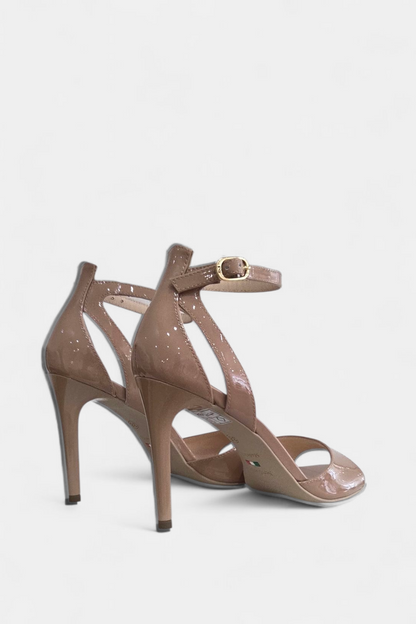 NERO GIARDINI 307262 NUDE PATENT LEATHER HEEL