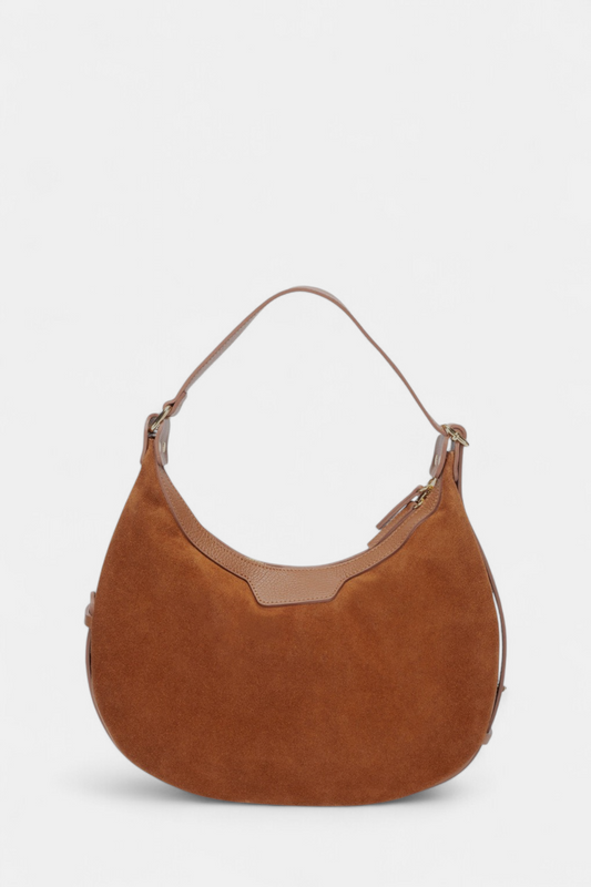 ELIE BEAUMONT TAN SUEDE SHOULDER BAG