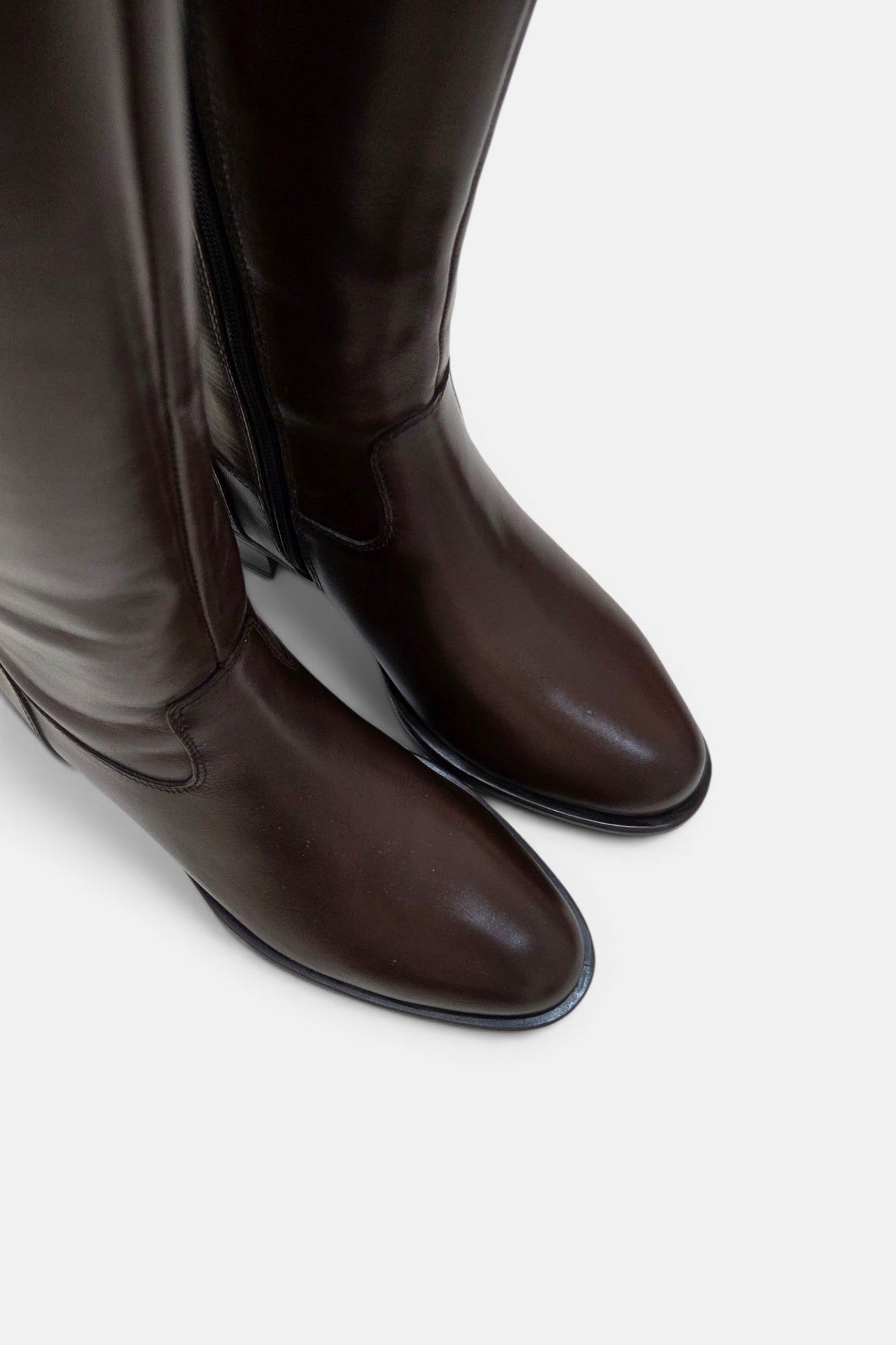CARMELA 164010 BROWN LEATHER KNEE HIGH  BOOT