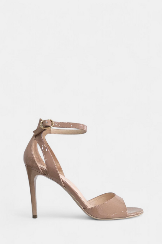 NERO GIARDINI 307262 NUDE PATENT LEATHER HEEL
