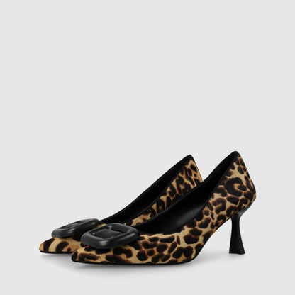 LODI TUC LEOPARD PRINT HEELS