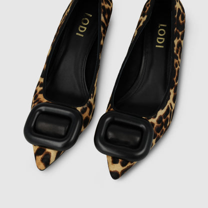 LODI TUC LEOPARD PRINT HEELS