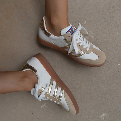 BACK70 CLOUD BEIGE LEATHER TRAINER