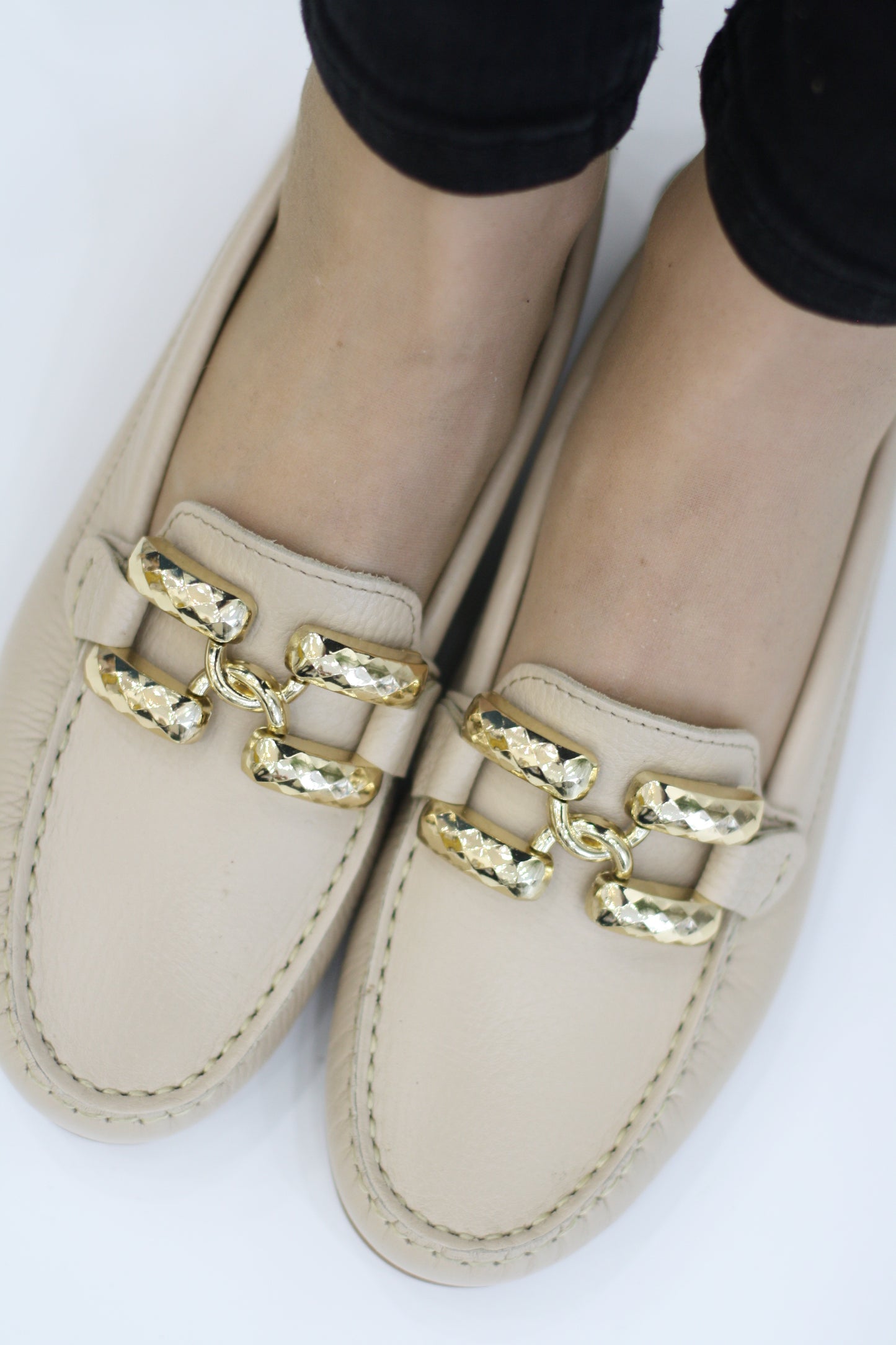 D'CHICAS 7961 BEIGE SOFT LEATHER LOAFER