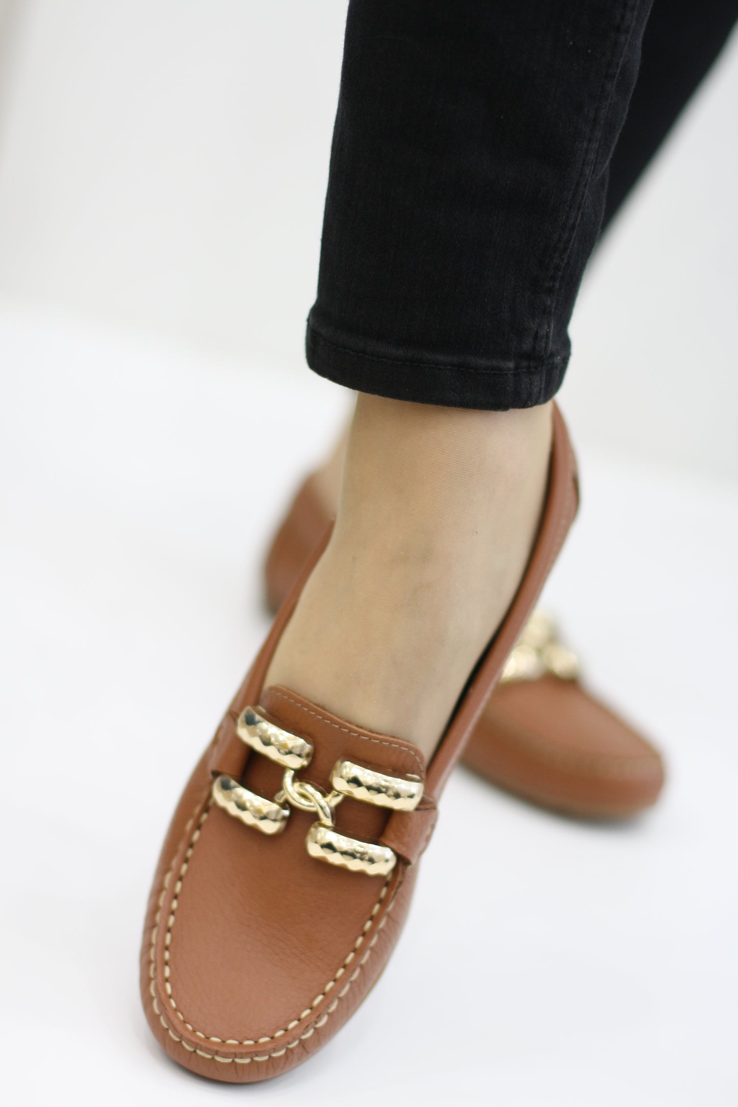 D'CHICAS 7961 TAN SOFT LEATHER LOAFER