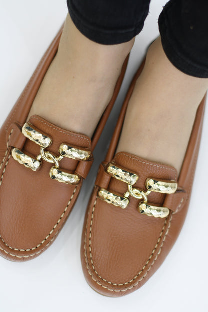 D'CHICAS 7961 TAN SOFT LEATHER LOAFER