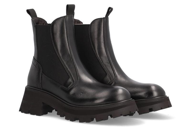 ALPE 2483 CHUNKY BLACK LEATHER CHELSEA BOOT