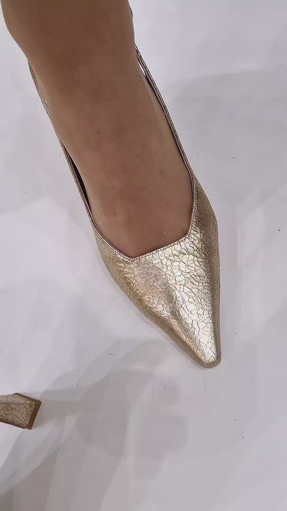 LODI MODERN ANTIQUE GOLD HEELS