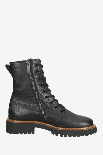 PAUL GREEN BLACK LEATHER BOOT