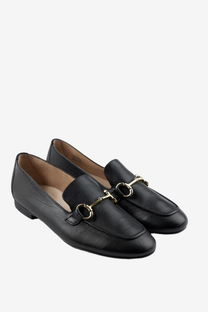 PAUL GREEN BLACK SUPER SOFT LEATHER LOAFER