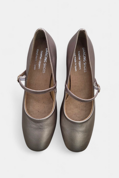 DANCING SHOES LEATHER CHAMPAGNE